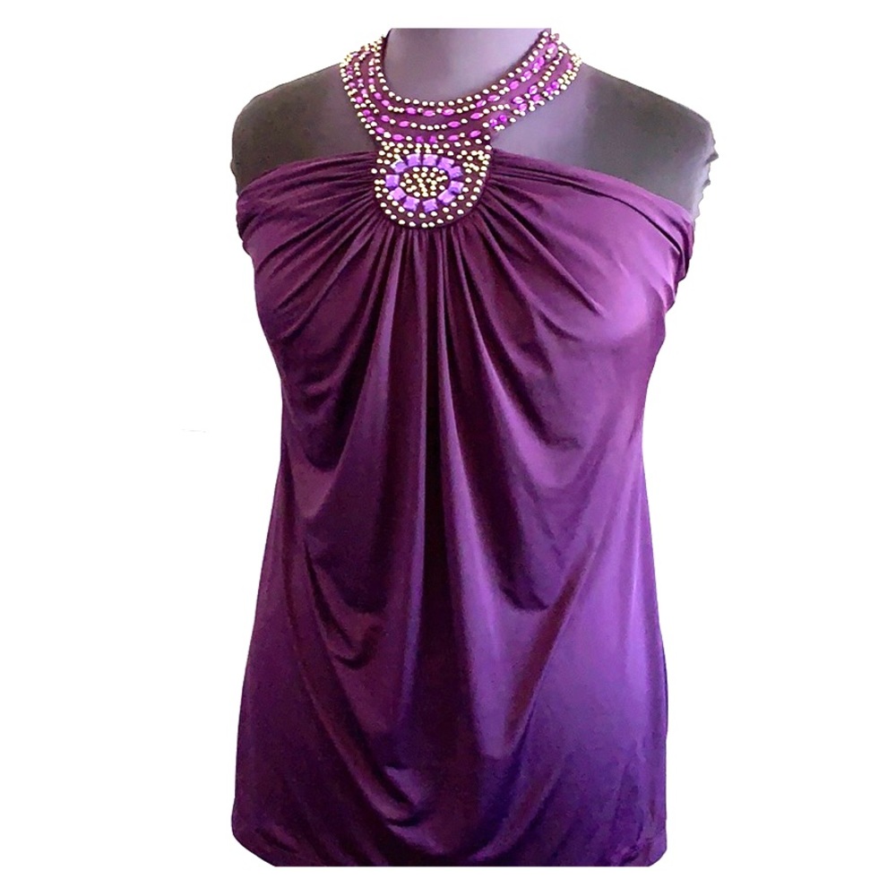 Beautiful purple and off the shoulder top!